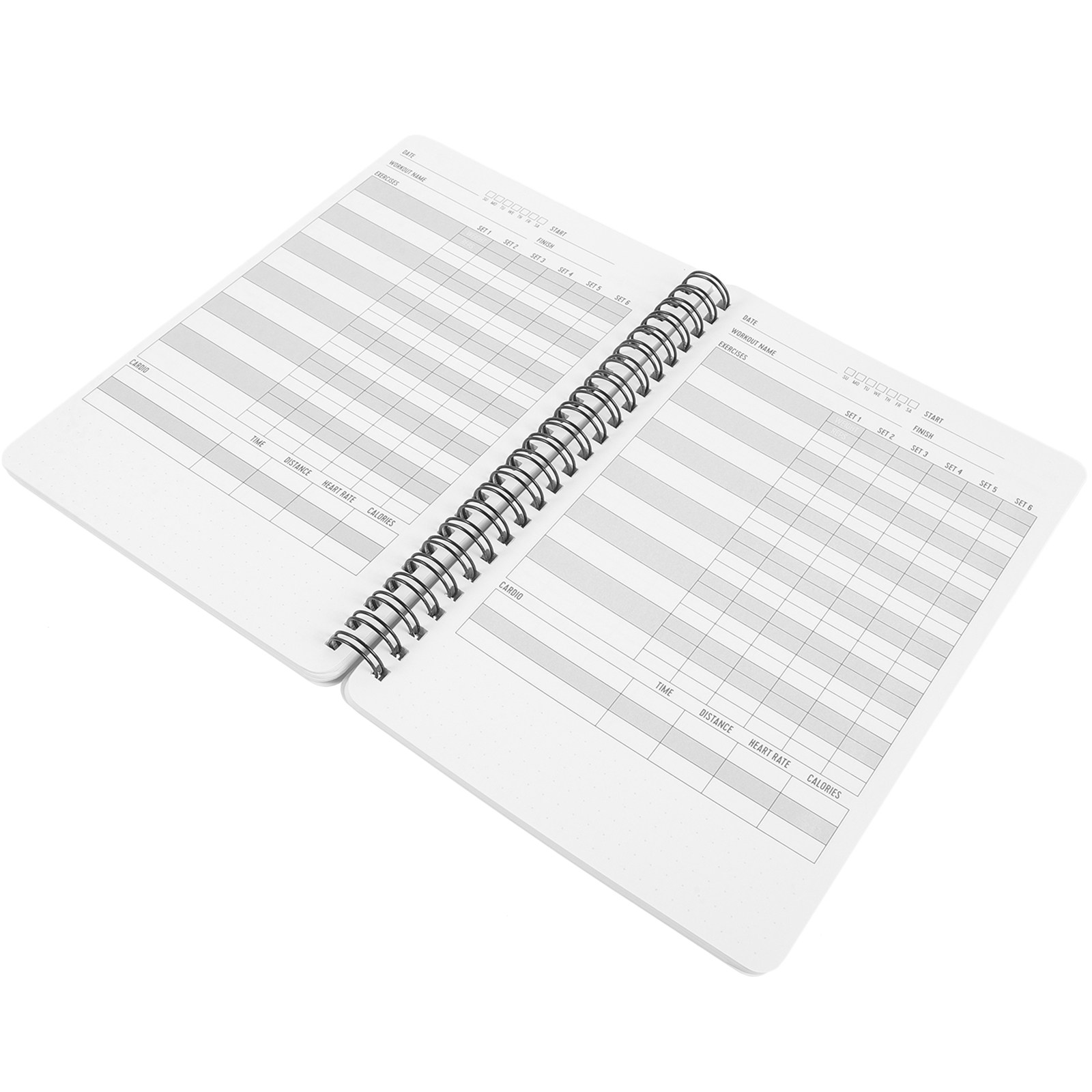 Workout Plan Home Gym - Trainingslogboek Fitnessplanningsboek met stevige spiraalbinding voor