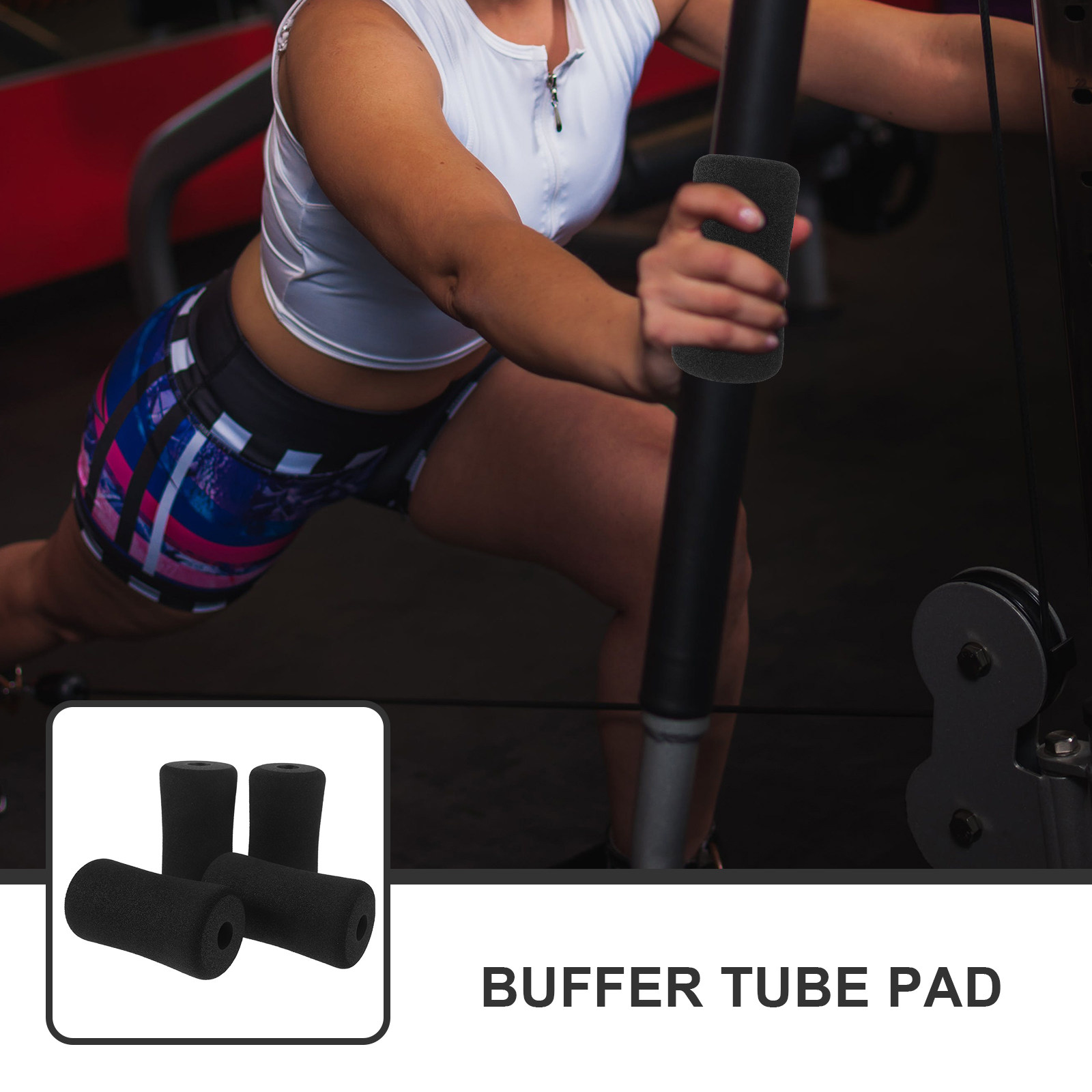 Home Gym Leg Extension Machine - 16 stuks fitnessapparatuurkussens, zwarte hoes van