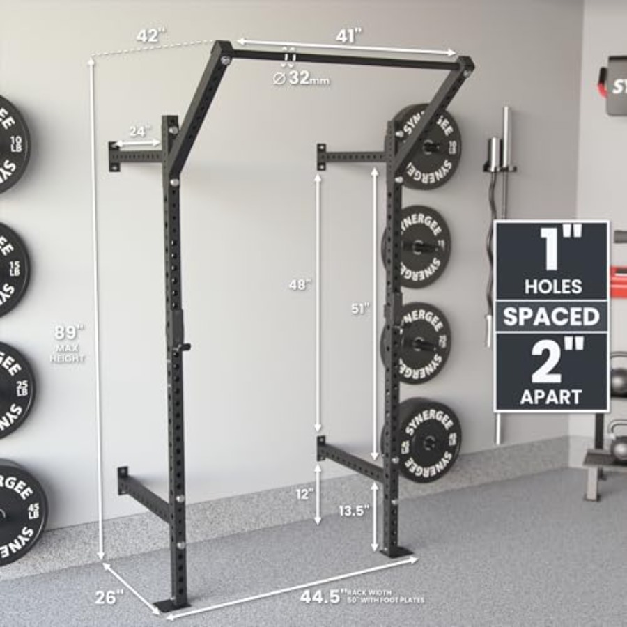 Wandgemonteerde squat rack voo - Home Gym Wall recensie en prijs