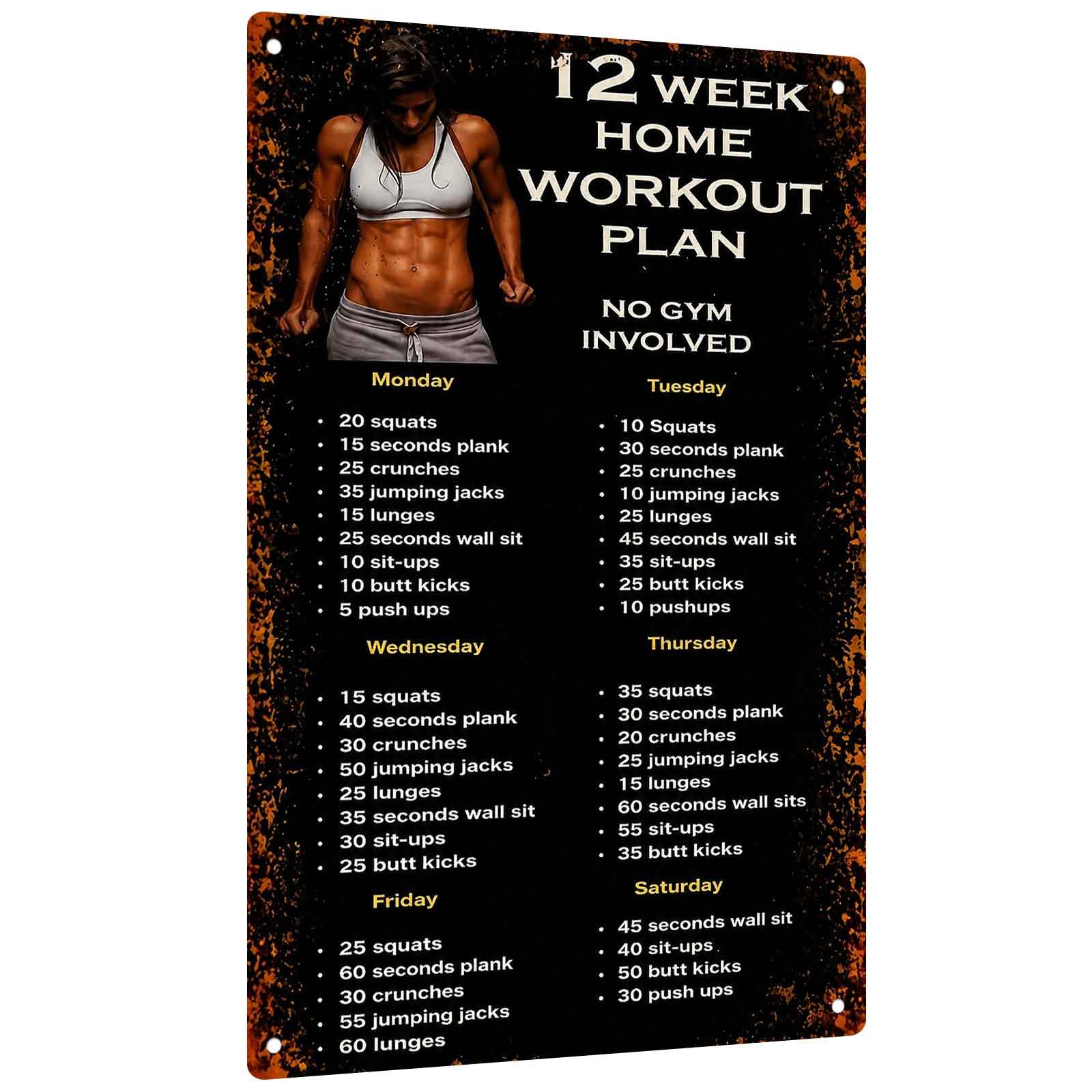 Aluminium bord voor 12-woekers - Workout Plan Home Gym recensie en prijs